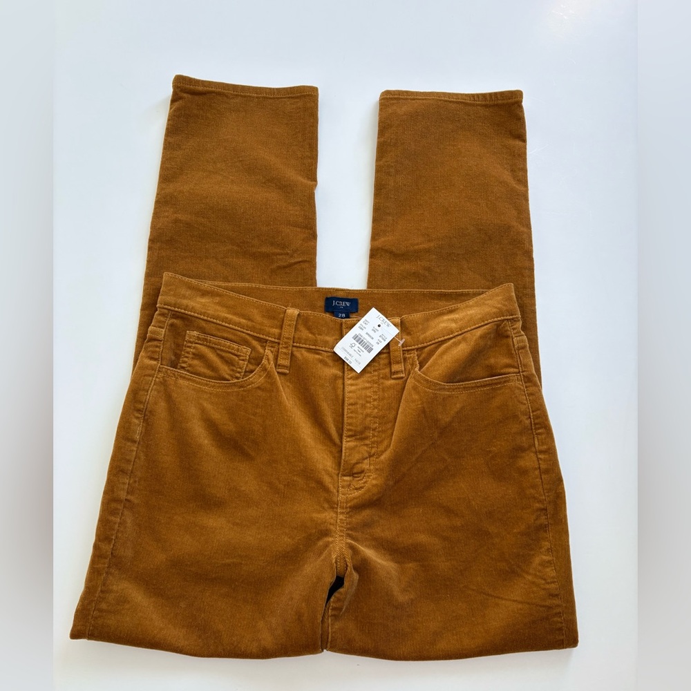 Jcrew Corduroy Essential Pants Size 28 Brown New with Tags